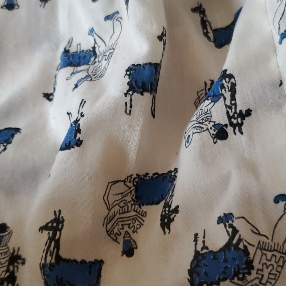 🐯Vintage Llama Print Skirt with belt sz M - Picture 11 of 11